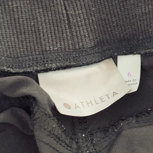 Athleta Jogger Pants Black Women 6 Stretch Waist Pockets Workout Athletic Gym - Picture 10 of 11
